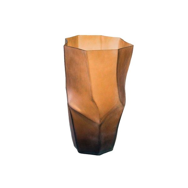 VASO VIDRO MARRON G 7621 M 7620