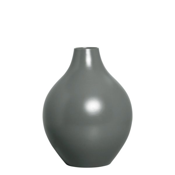 vaso ceramica cinza bojudo cod 6557