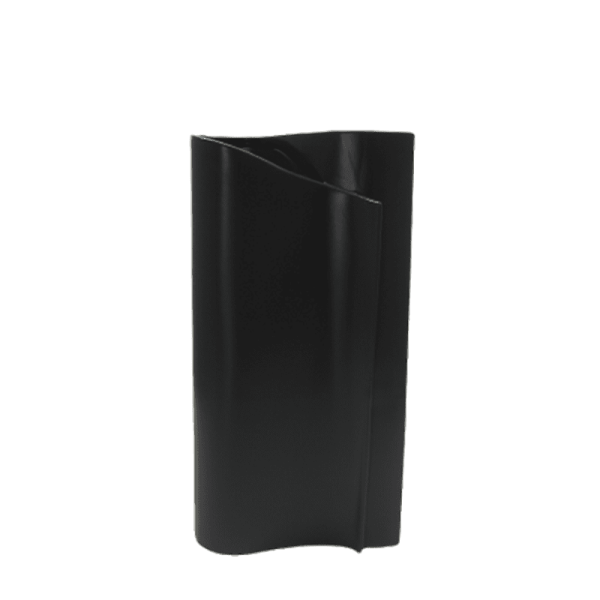 VASO CERAMICA PRETO ENVELOPE ALTO