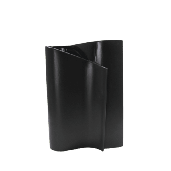 VASO CERAMICA PRETO ENVELOPE