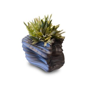 Vaso Cerâmica Preto Listrado
