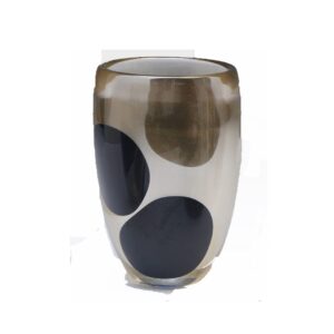 Vaso Amsterdã Bolas Pretas com Ouro Grande
