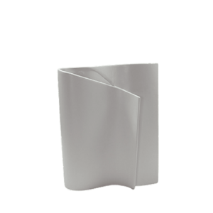Vaso Cerâmica Branco Envelope