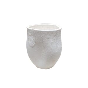 Vaso Cerâmica Rústico Branco