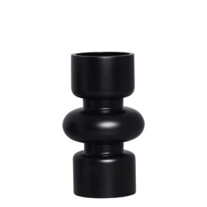Vaso Cerâmica Preto Fosco