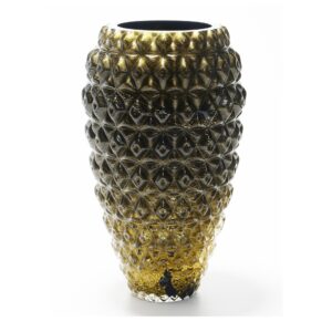 Vaso Preto e Dourado