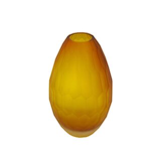 Vaso de Vidro Oval Ambar