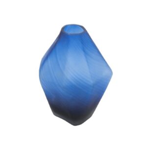Vaso de Vidro Azul Trapézio