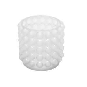 Vaso Vidro Bolas Branco Baixo