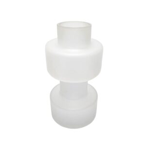 Vaso Vidro Branco Fosco 2 Anéis