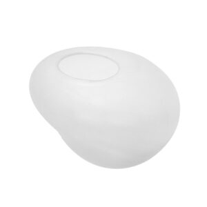 Vaso Vidro Branco Fosco Baixo