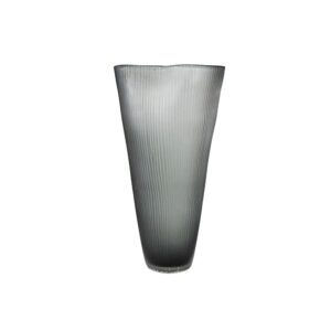 Vaso Vidro Cinza Alto