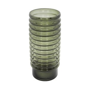 Vaso Vidro Cinza Anéis