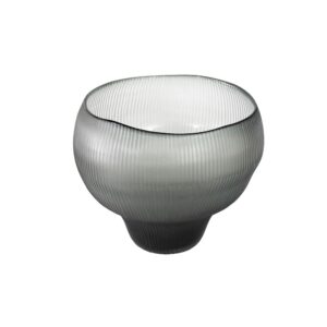 Vaso Vidro Cinza Baixo