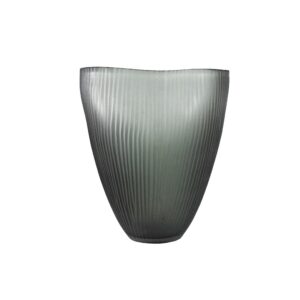 Vaso Vidro Cinza Medio