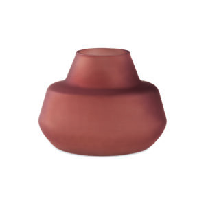 Vaso Vidro Marsala Fosco Baixo