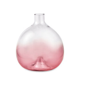 Vaso Vidro Transparente Fundo Rose