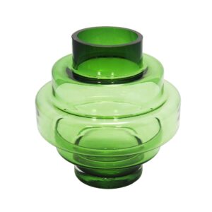 Vaso Vidro Verde Aneis