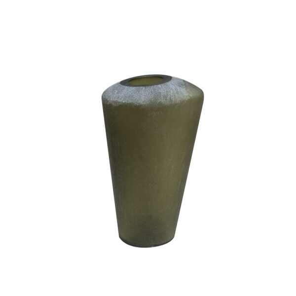 Vaso Vidro Verde Texturizado