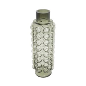Vaso Vidro Cinza Bolas