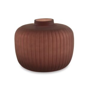 Vaso Vidro Marsala Risca Baixo