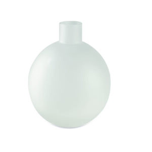 Vaso Vidro Balão Branco Fosco