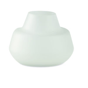 Vaso Vidro Branco Fosco  Baixo