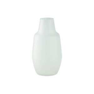 Vaso Vidro Branco Fosco