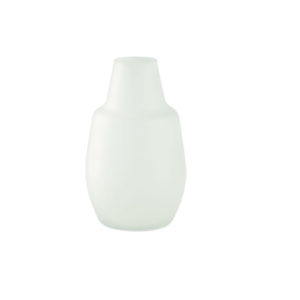Vaso Vidro Branco Fosco