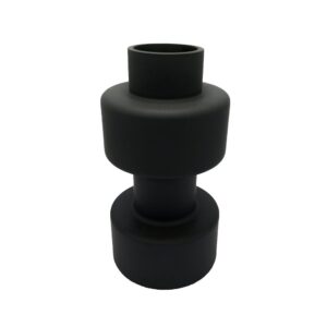 Vaso Vidro Preto Fosco 2 Anéis