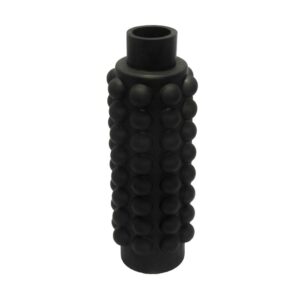 Vaso Vidro Preto Fosco Bolas