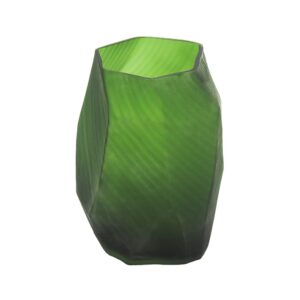 Vaso Vidro Verde Fosco Hex