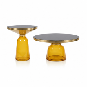 Mesa Lateral Radiante - Vidro Amarelo