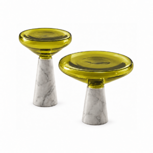 Mesa Lateral Reflexo - Vidro Verde